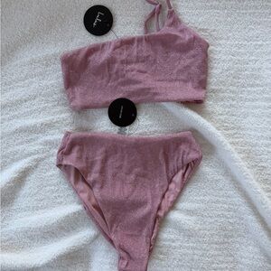 Lulu's Pink Glitter Bikini Set